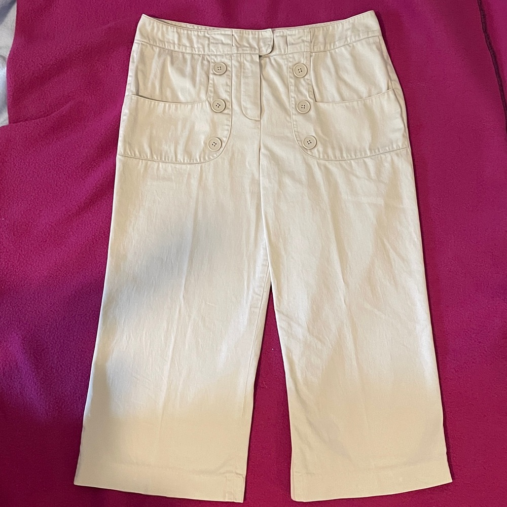 Sandro Sportswear Cream Cropped (Capris) pants